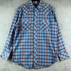 Vintage‎ Sheplers Western Shirt Pearl Snap Button-Down colorful Striped S